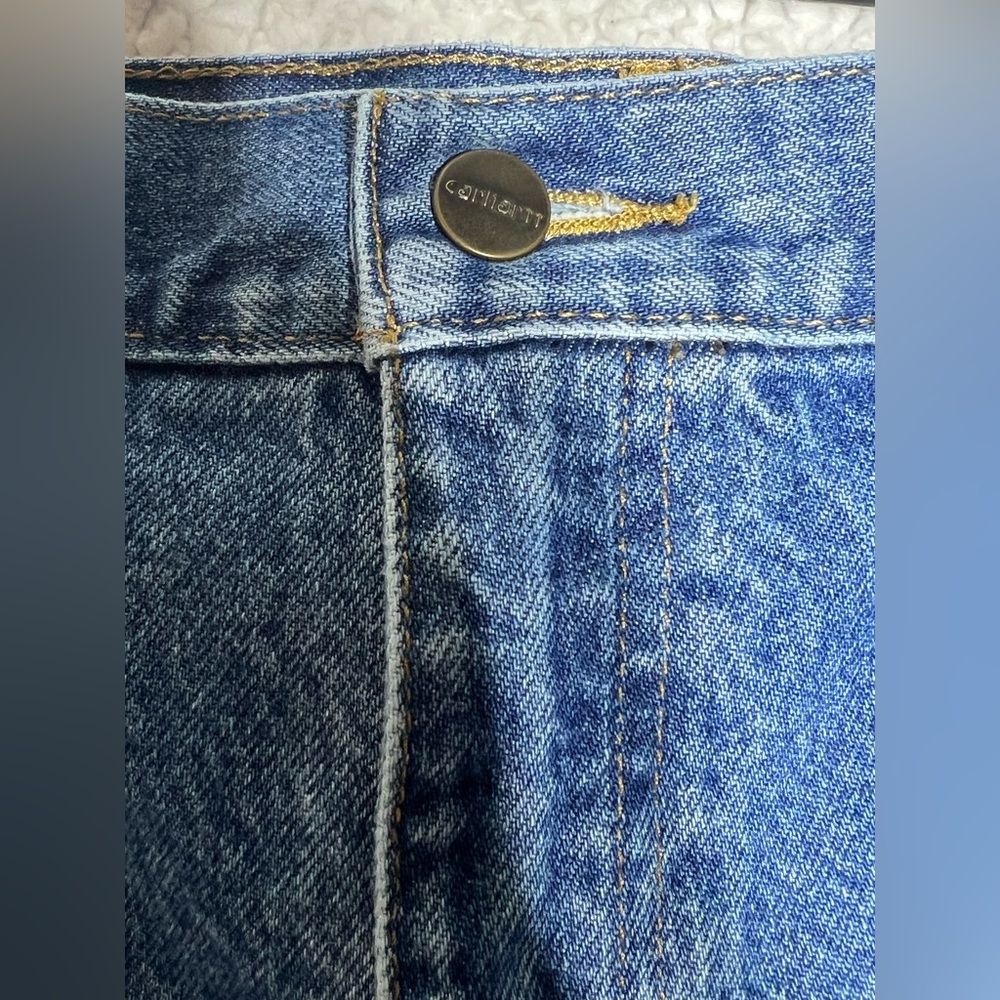 Lot Of Two Carhartt Jeans Mens 40x30 Blue Relaxed Fit Medium Wash Denim B17-DST - Picture 8 of 12